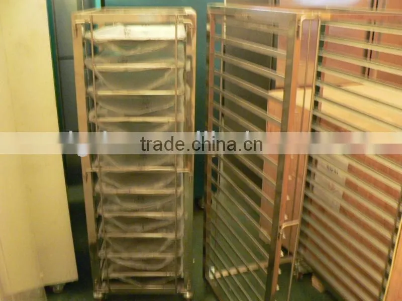 Stainless steel food blast freezer with 2-trolley