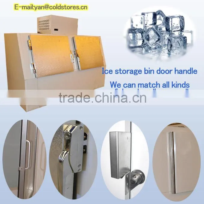 Ice store bin with double doors/bevel design/top compressor