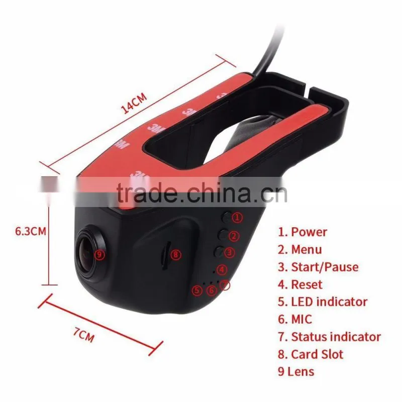 Top Factory WIFI 1080P HD Night Vision mini car dvr camera
