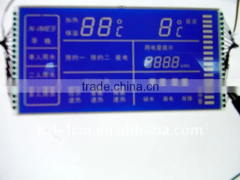 Custom segment HTN display lcd panel