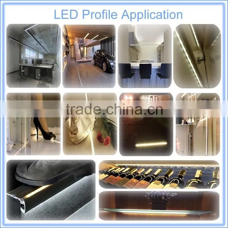 Shenzhen factory L shape led profile aluminum for corner lights