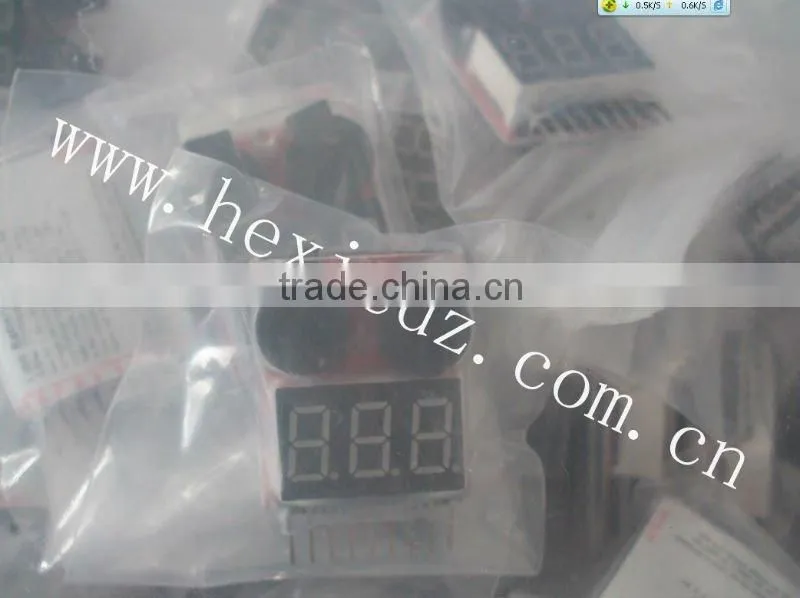 Lipo Battery Voltage Tester Volt Meter Monitor 1-8S w Low Voltage Alarm