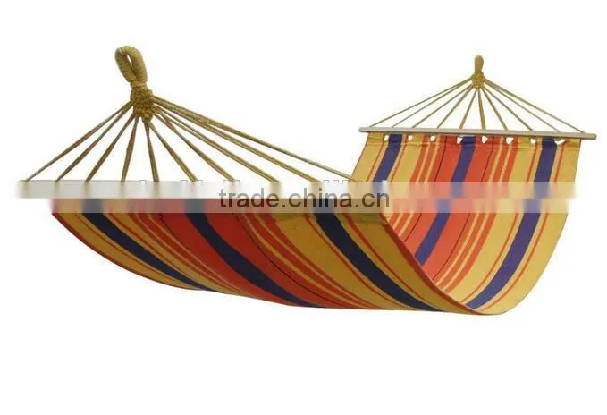 Retail Custom Logo 600D polyester Outdoor Camping Hammock with Wood Stand