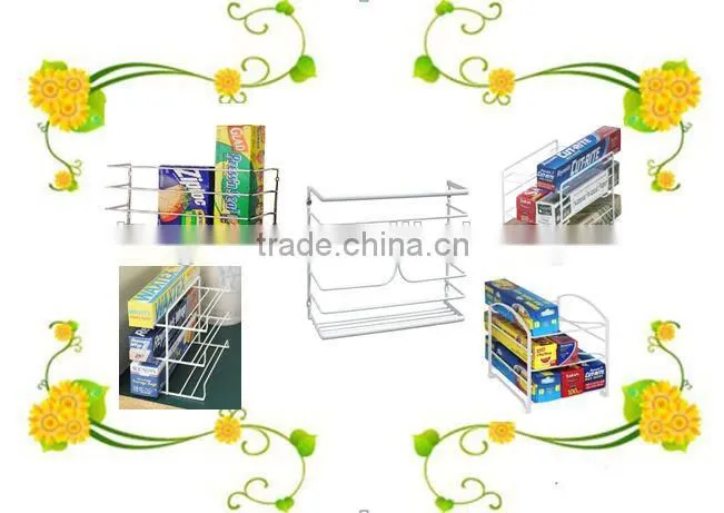 Sturdy Epoxy Coated Steel White Wall or Door Wrap Rack/ Organizer