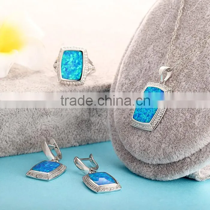Synthetic Opal Stone Jewelry Set S003W
