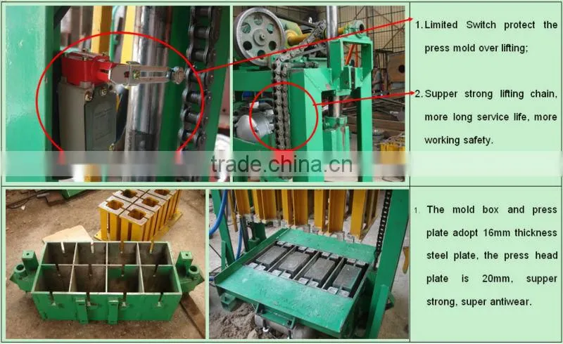 QTJ4-60 hollow brick machine, hand press brick machine