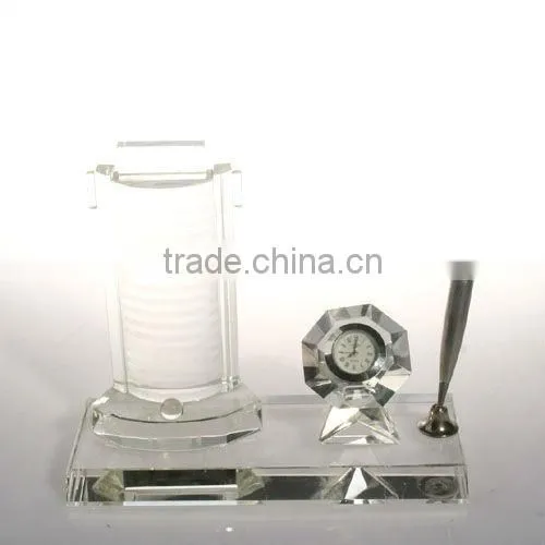 fancy latest high quality clock crystal office set