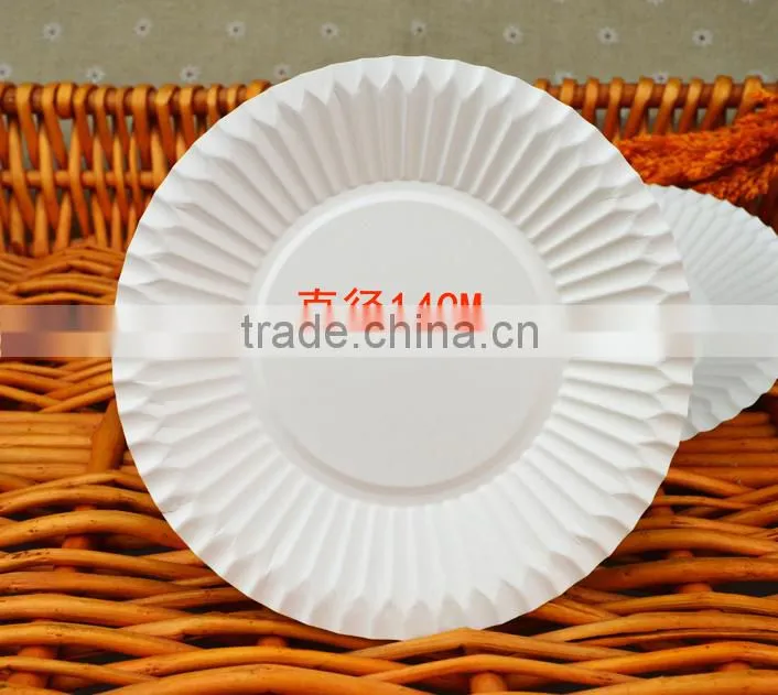 6 inch 8 inch 9inch 7inch white disposable round paper plate for birthday party cakes and Christmas party