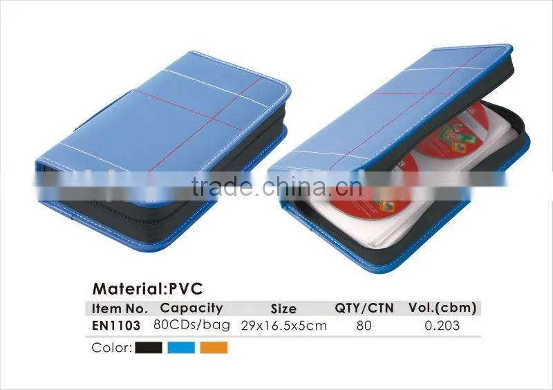 Good Quality Different Colors PVC 80 CD Bag