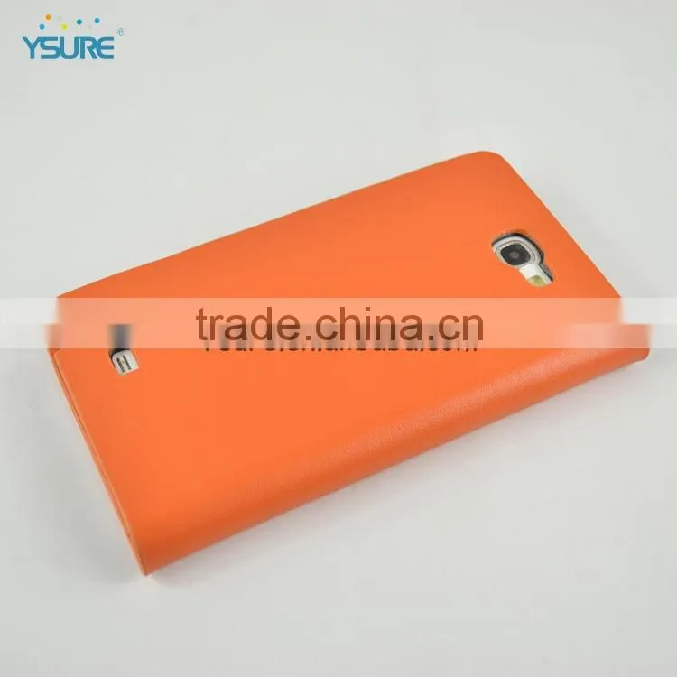 Wholesale new arrival orange slim flip cover for Wiko Darkside