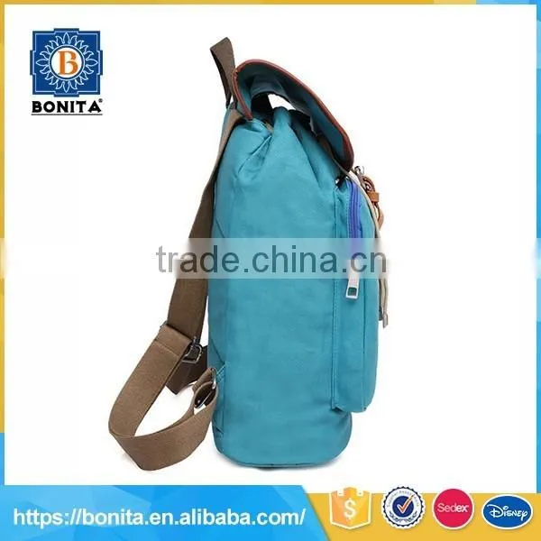 Leisure drawstring unisex blue 600D fashionable backpacks