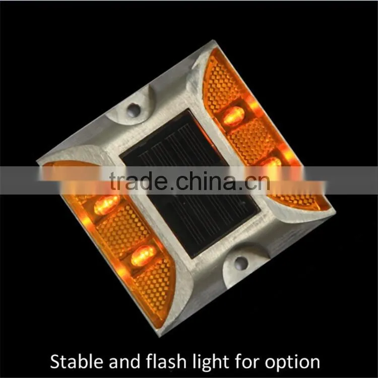 top selling yellow monocrystalline exit&entance solar led road stud