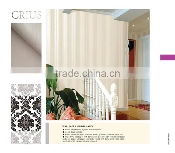 strip flowers vinyl wallpaper with beautiful design
