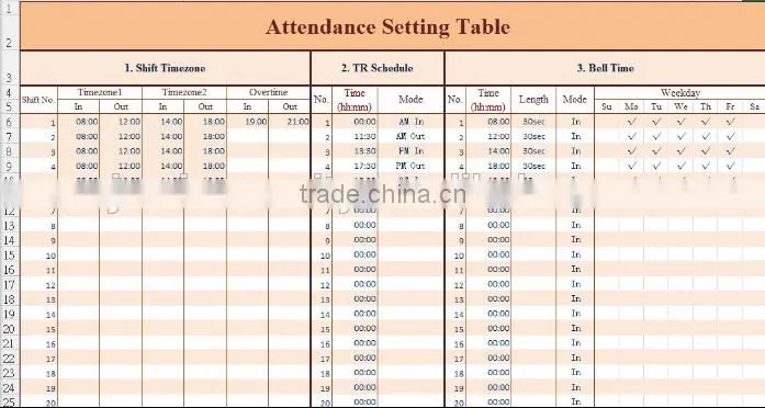4.3'' TFT touch screen TCP/IP Fingerprint time attendance with free Software SDK JM-F500