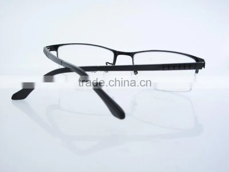 2016 New stylish woman metal optical frame half rimless 8218