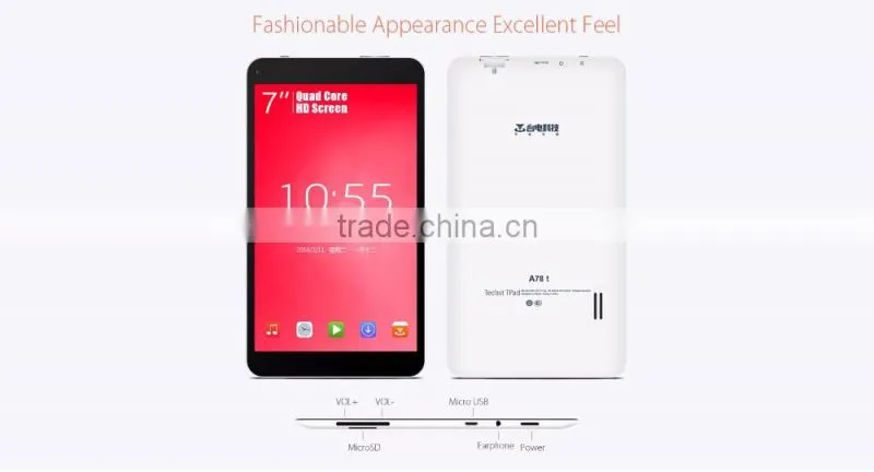 Teclast A78T Tablet PC With Android 4.4 7 inch HD Screen Rockchip RK3126 Quad Core 1.3GHz 512MB RAM 8GB ROM Camera