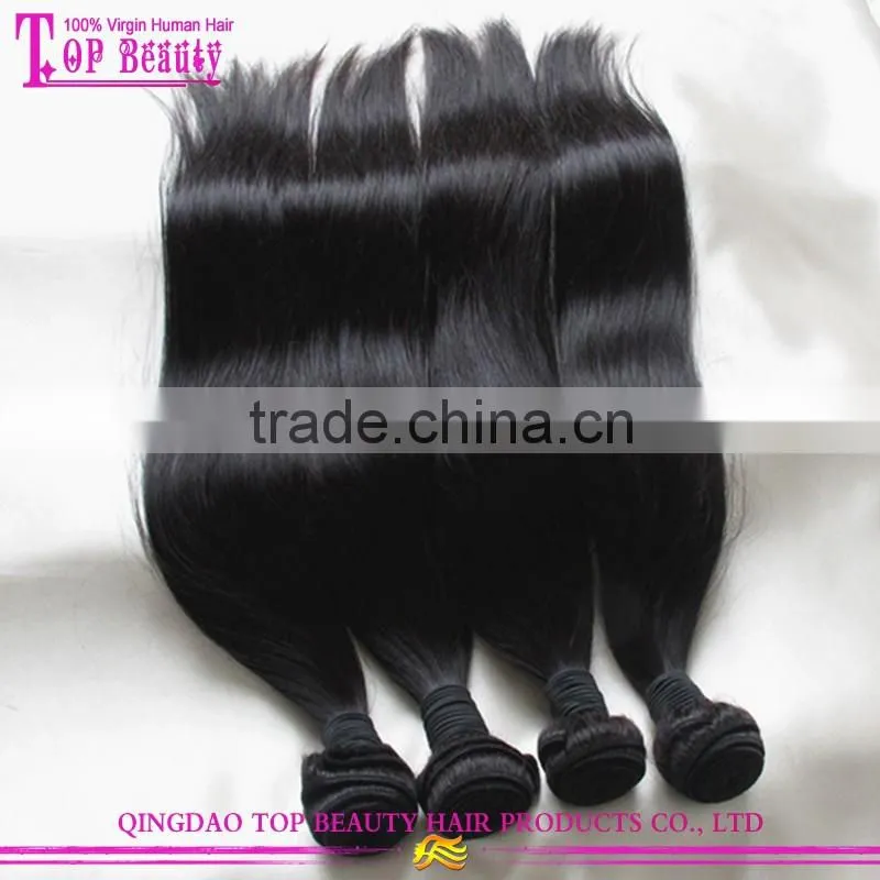 Wholesale 7a unprocessed Peruvian virgin hair sliky straight hair extension cheap real human hair extension