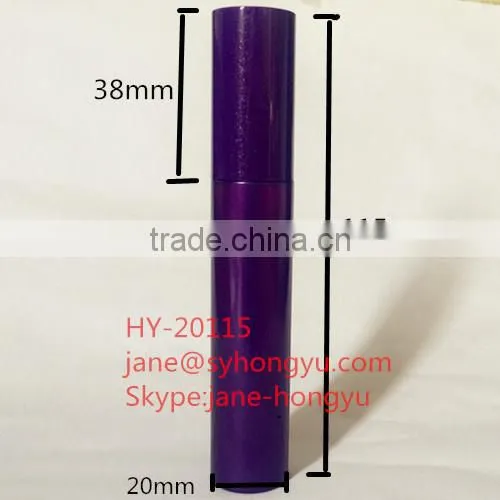 Purple color empty wholesale eyelash tube, plastic mascara tube containers