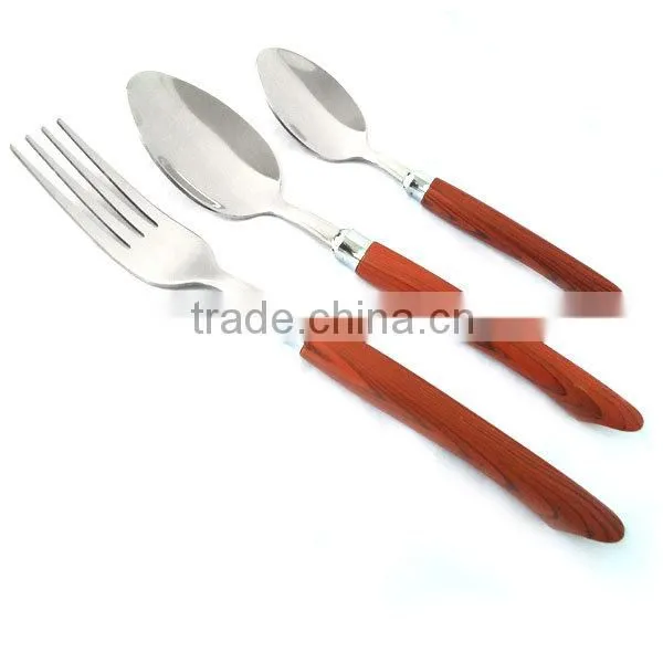 wooden handle flatware sets