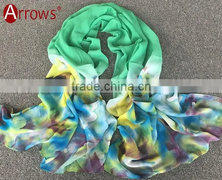 Made in Yiwu China Cheap Silk Scarf Shawls for Fashion Latest Ladies and Women