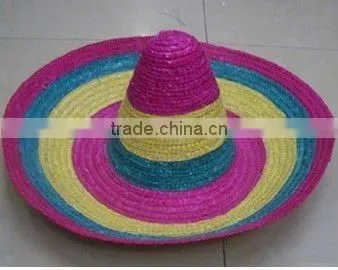wide brim sombrero straw hat