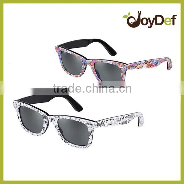 Cheap round sunglasses women lovely stripe pattern silkscreen printing for sunglasses china wholesale