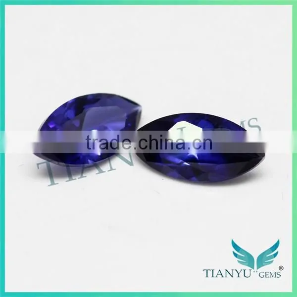 2016 trending products 925 silver ring with blue stone 33# marquise cut stone corundum blue sapphire