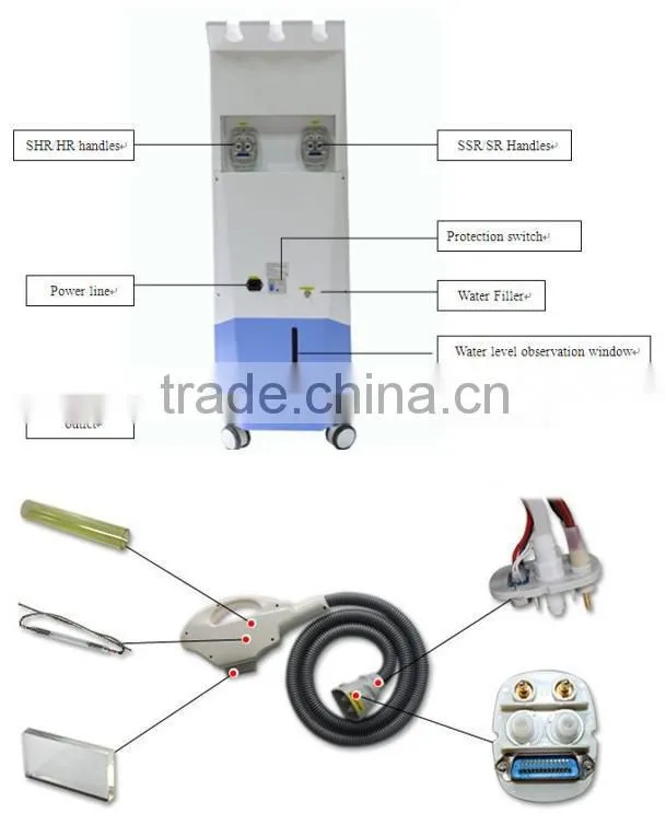 3000W Big Power !!! Fast Permanent hair removal ipl equipment / ipl shr laser