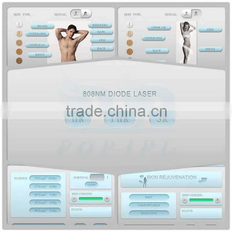 808nm Diode Laser Hair Removal price machine china 808nm diode laser machine for POPIPL