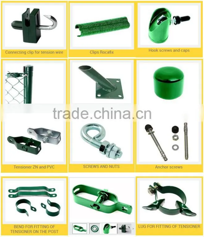 Diamond 65x65mm Hot dip galvanized wire woven Diamond Mesh Chainlink Fence