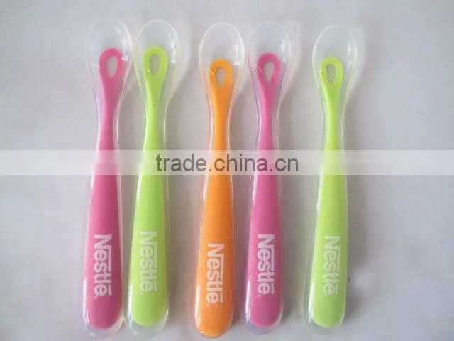 Food grade silicone baby spoon