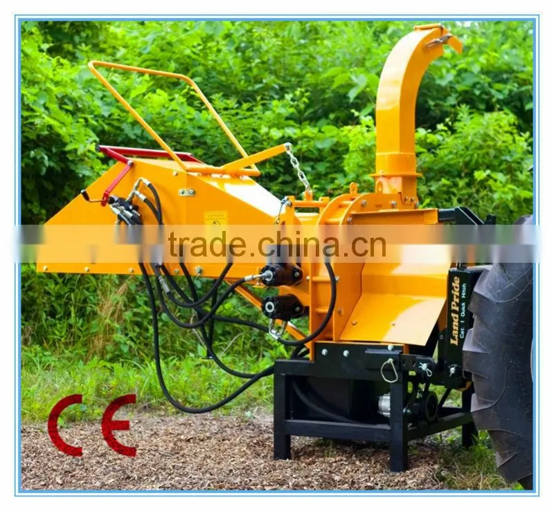 Trailer Towable diesel Wood Chipper, Hydraulic Feeding CE Approved