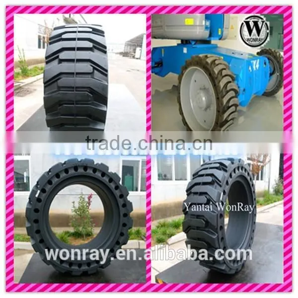 Hot sale solid skid steer tyres 10-16.5 12x16.5 with wheel rim for CAT,Bobcat, Skyjack