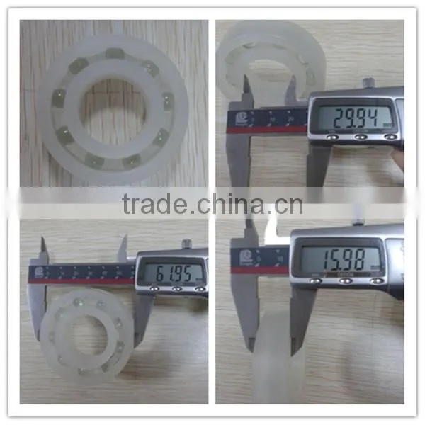 pom6001 glass ball plastic bearing cage deep groove ball bearing