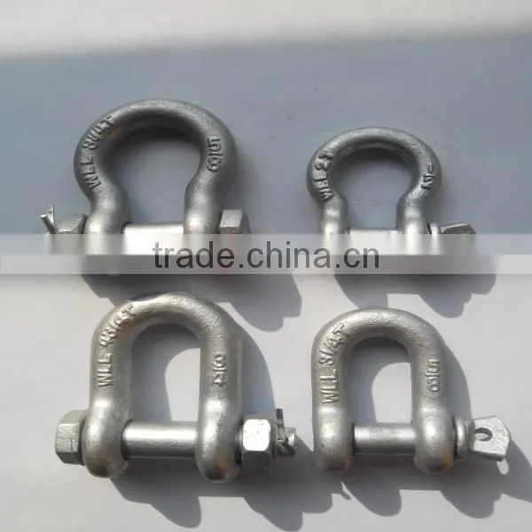 Sale high polished steel bow and d shape 4mm shackle