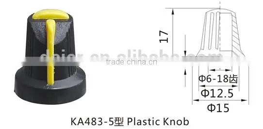 guitar part control plastic knob 6mm shaft
