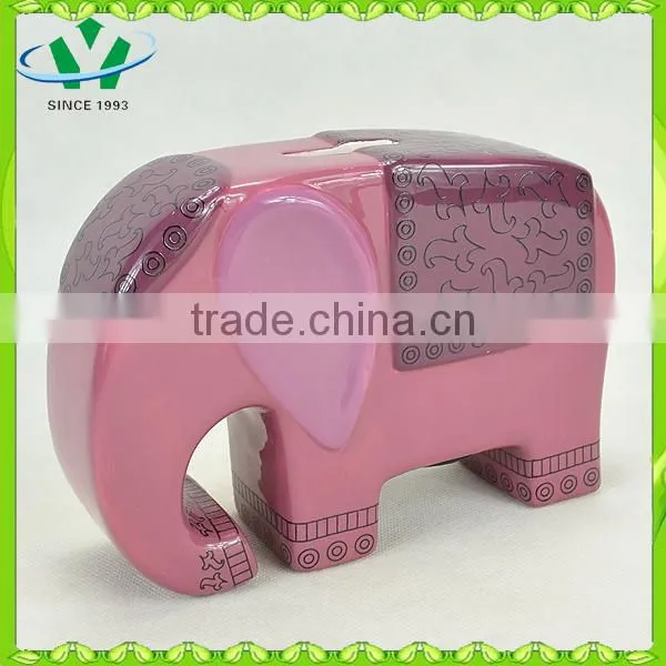 Ceramic elephant piggy bank