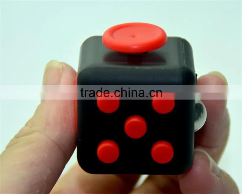 2016 New arrive Addicting High Quality 6-Sided Desk Toy Fidget Mixed colors magical cub smooth button desk toy fidget