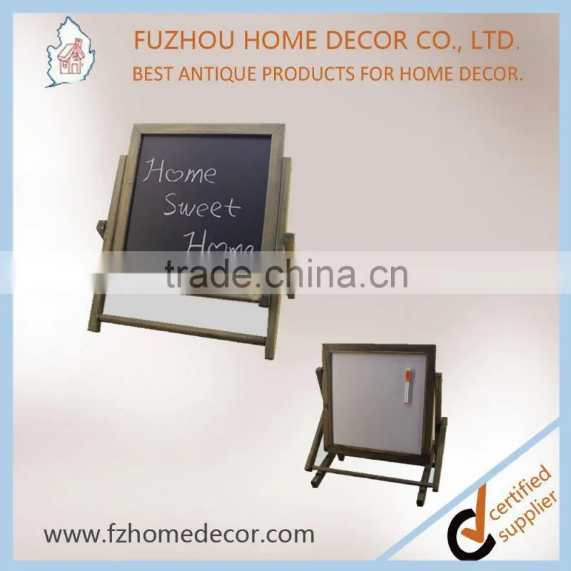Top selling antique wood standing magnetic double side chalkboard in good quality