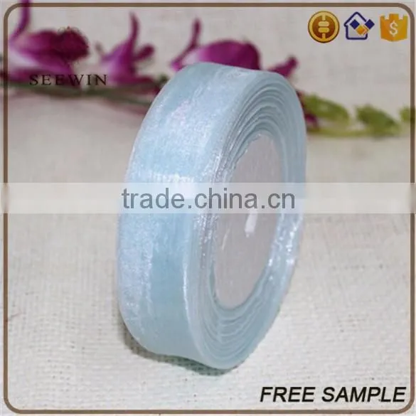 new trend gift decorative packing silk snow organza fabric ribbon