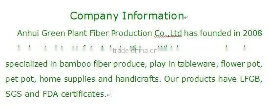 Anhui wholesale biodegradable and eco round bamboo fiber plant flower pot
