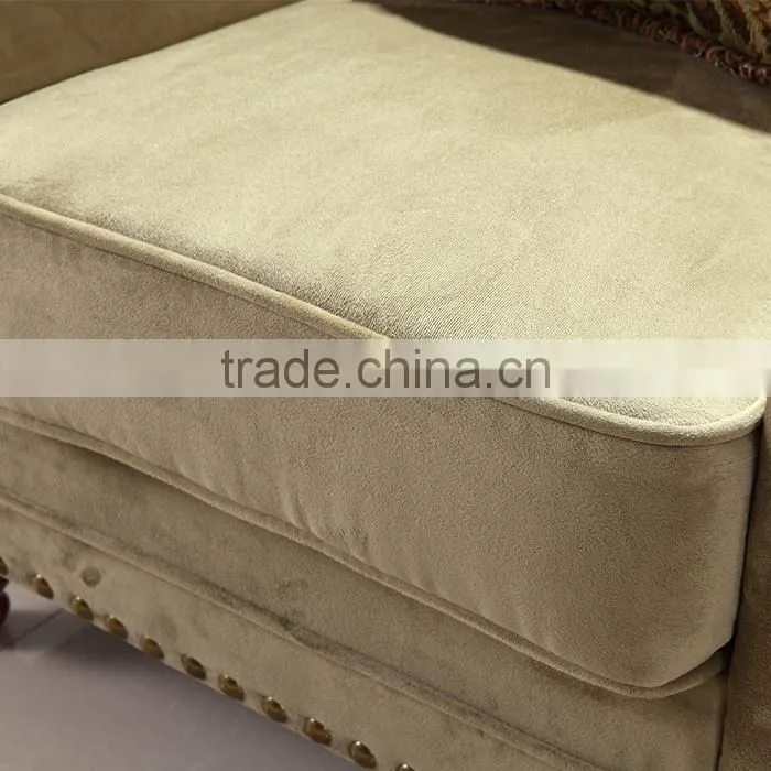 European American rustic style comfortable fabric sofa chair for living room bedroom LQ-D015#