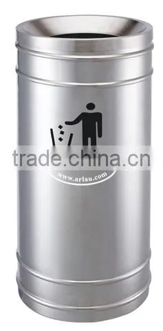 Arlau Outdoor Recycle Waste Bin,Round Garbage Bin,Trash Can Box