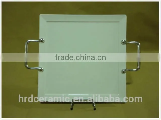 Modern Style stock Ceramic Plate With Handle,Ceramic Furniture Handle