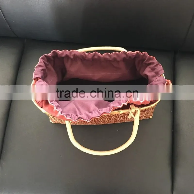 Vietnam bamboo weaving beautiful tote bags with cotton lining