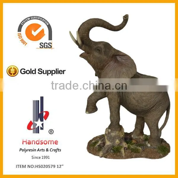 14 Inch Home Decoration Souvenir Brass Imitating Elephant Animal Statue