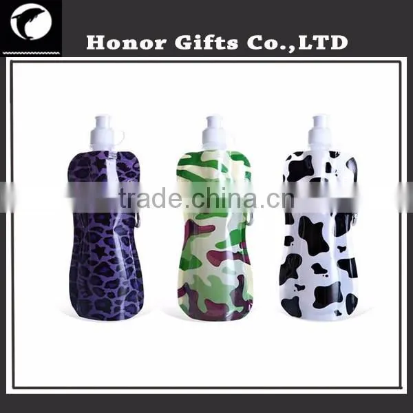 Promotional BPA Free Logo Custom Foldable Water Bottle