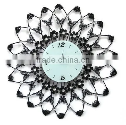 Flower butterfly metal wall digital clock (ghz-30)