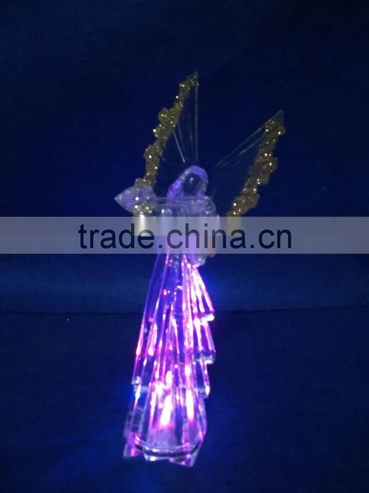 artificial plastic PS LED angels figurines decorative