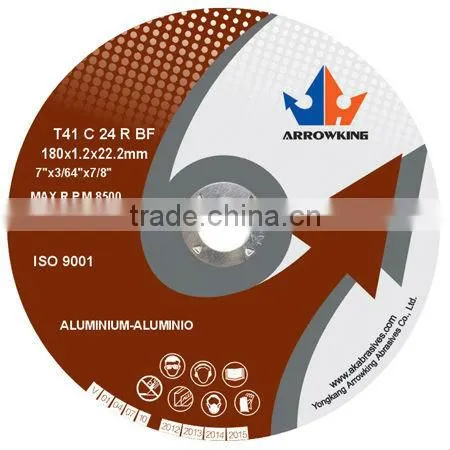 7" 180x1.2x22.2mm High quality Flat Cut Off Wheel For Stainless Steel